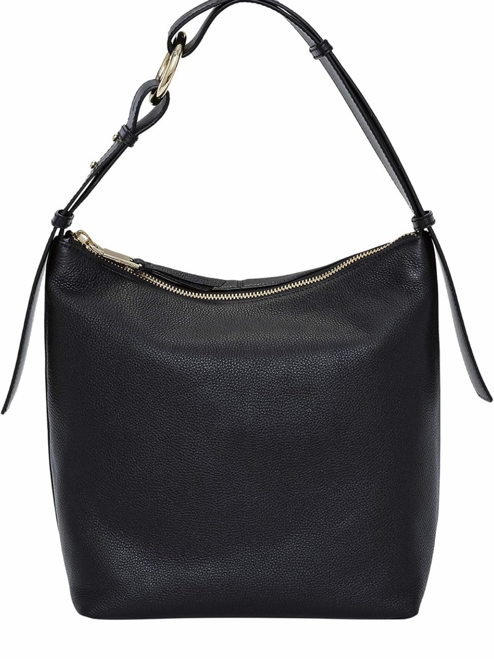 Calvin Klein Black Pebbled Leather Hobo Shoulder Bag - Women's Bag